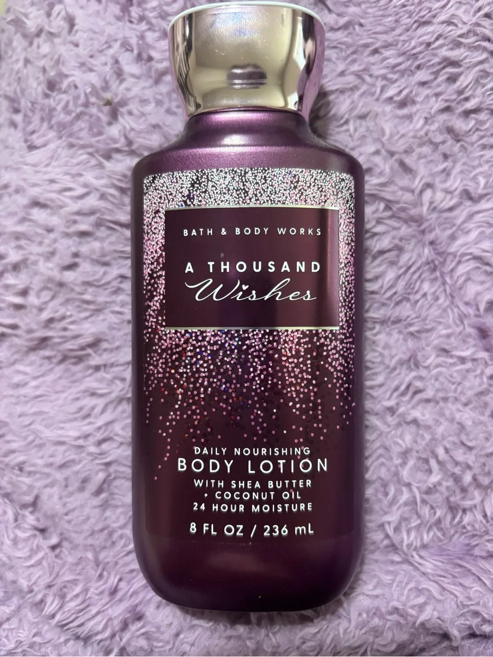 Bath & Body Works A Thousand Wishes Purple Body Lotion Bottle